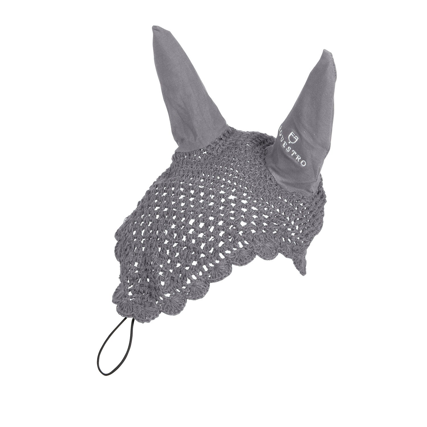 Equestro Knitted fly veil with elastic front strap