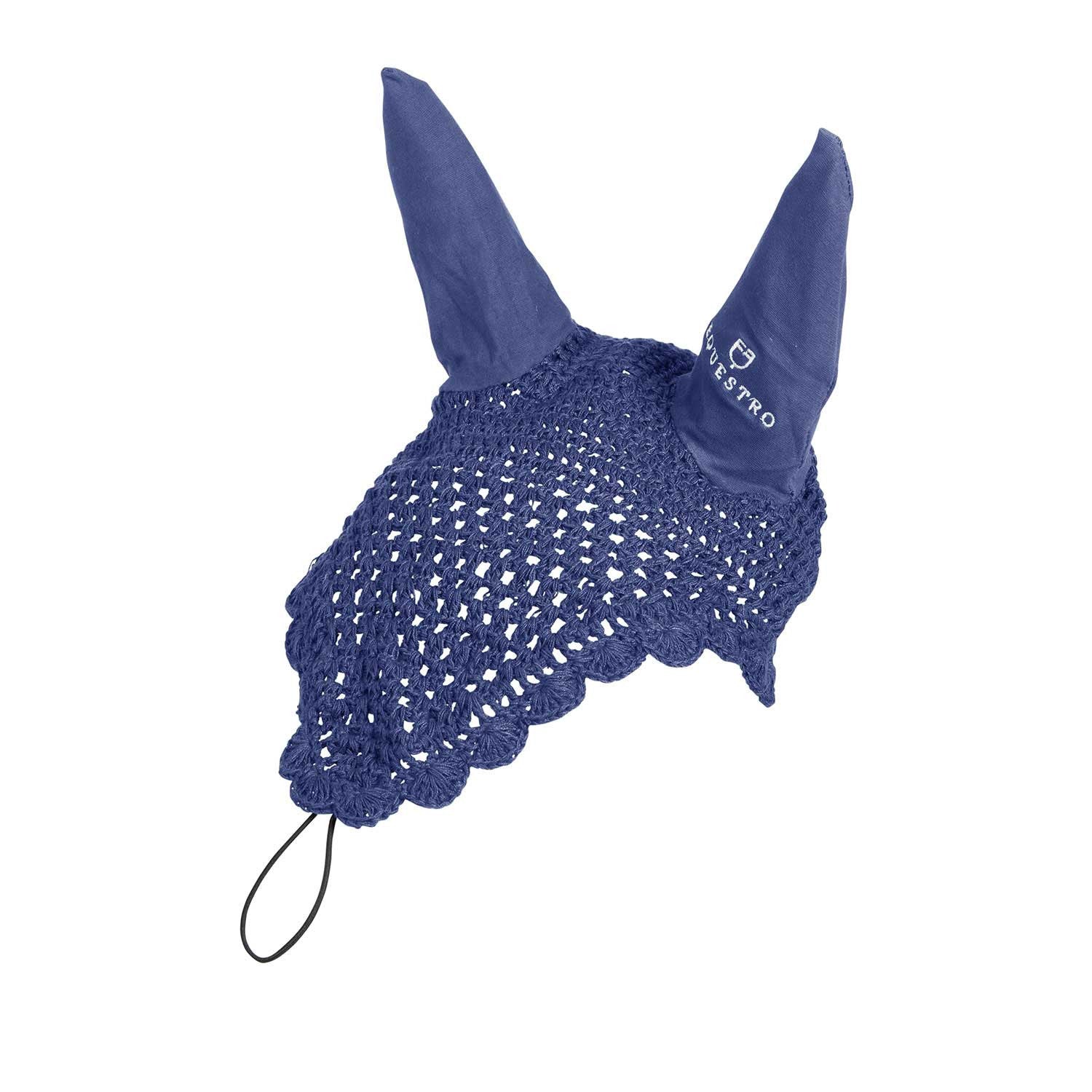 Equestro Knitted fly veil with elastic front strap