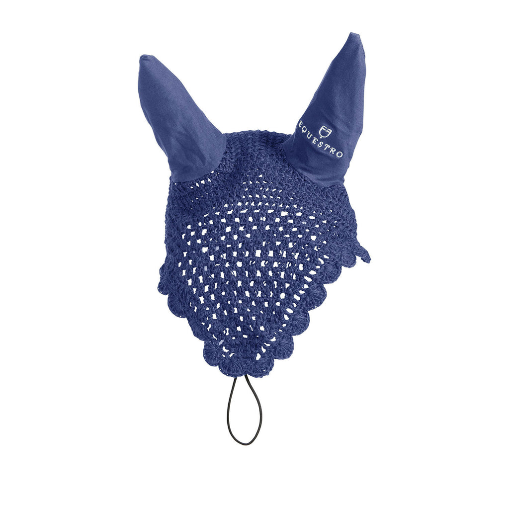 Knitted fly veil with elastic front strap