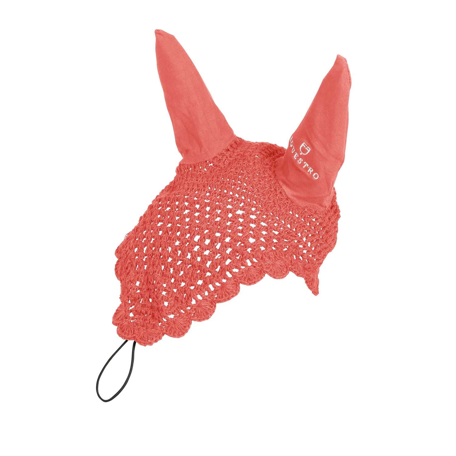 Equestro Knitted fly veil with elastic front strap