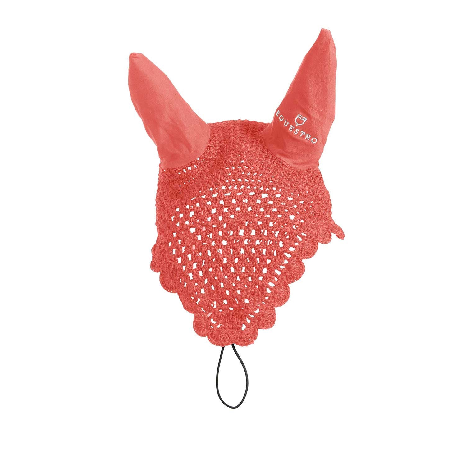 Knitted fly veil with elastic front strap