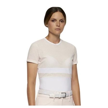 Cavalleria Toscana Perforated Jersey Striped T-Shirt- TSD057