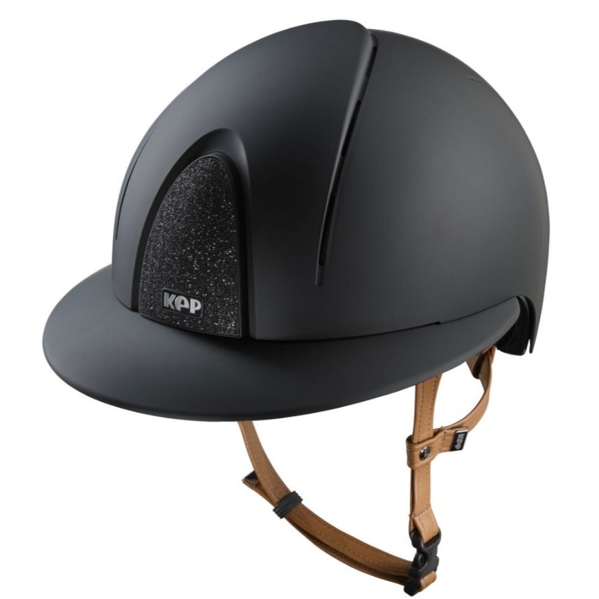 Kep Smart Nova- Textile Black Star Polo Visor (beige chinstrap)