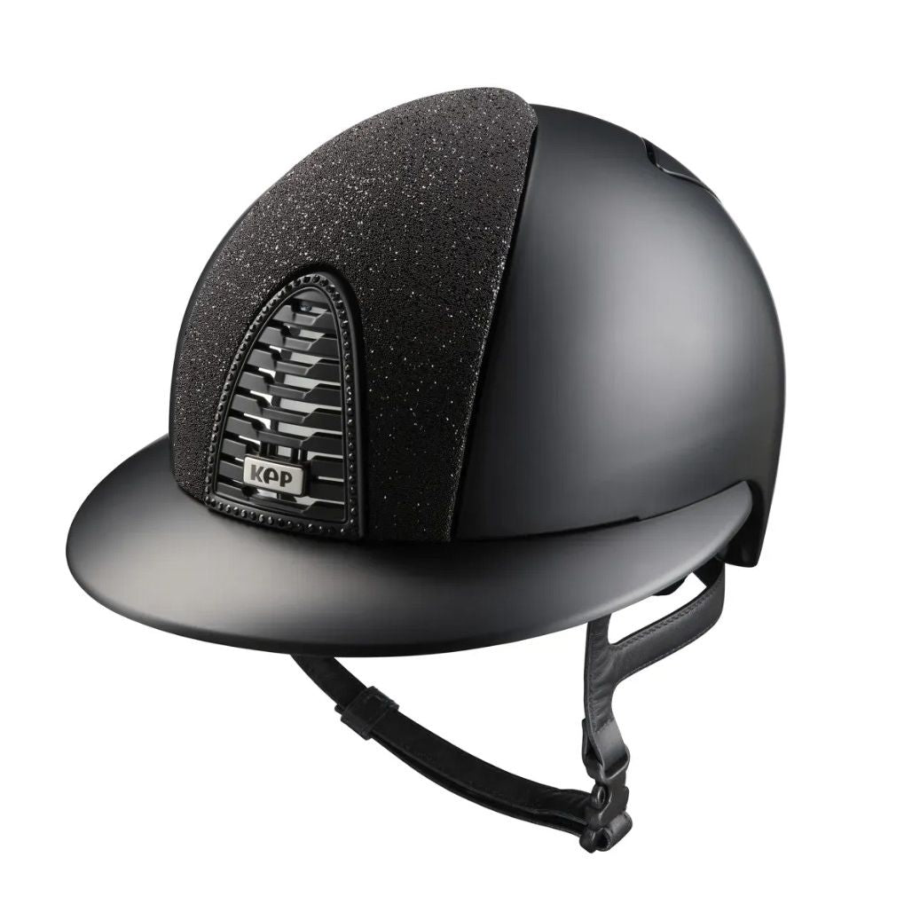 Kep Cromo2 - Vanity- Textile Black with Vanity top, crystal frame and polo peak
