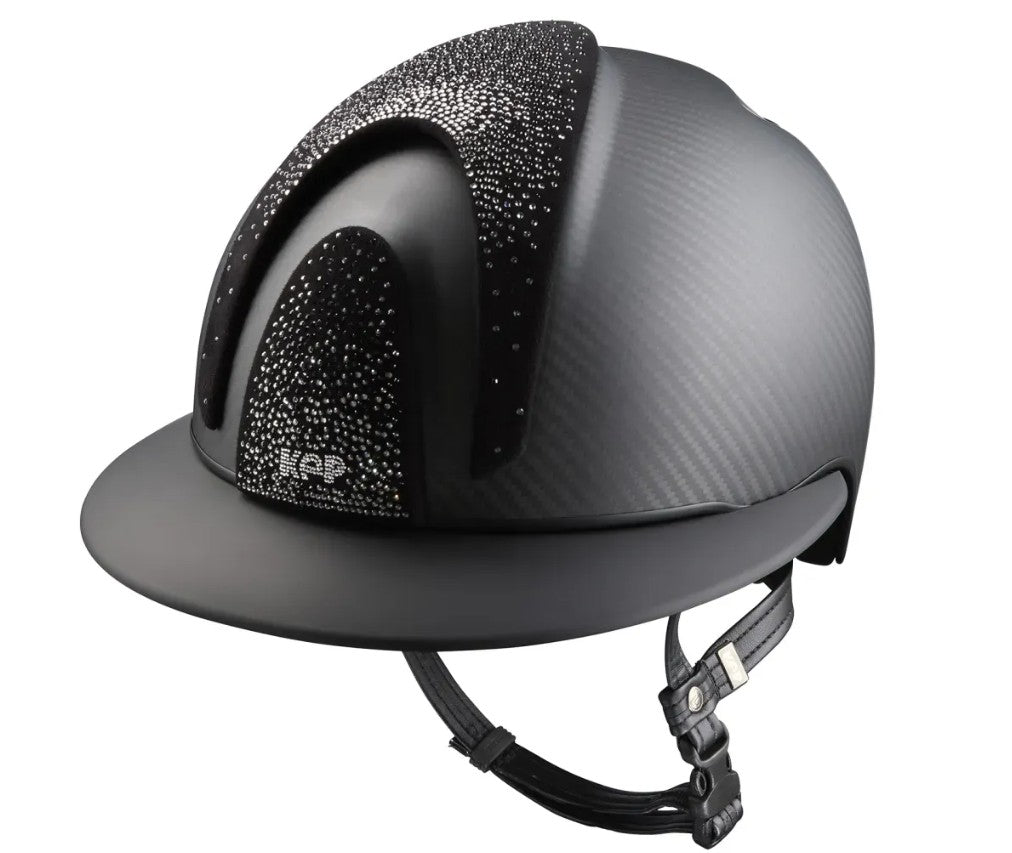 Kep Cromo2 - E-Light - Carbon-  Matt Black - Nebula Silver Front Polo Visor