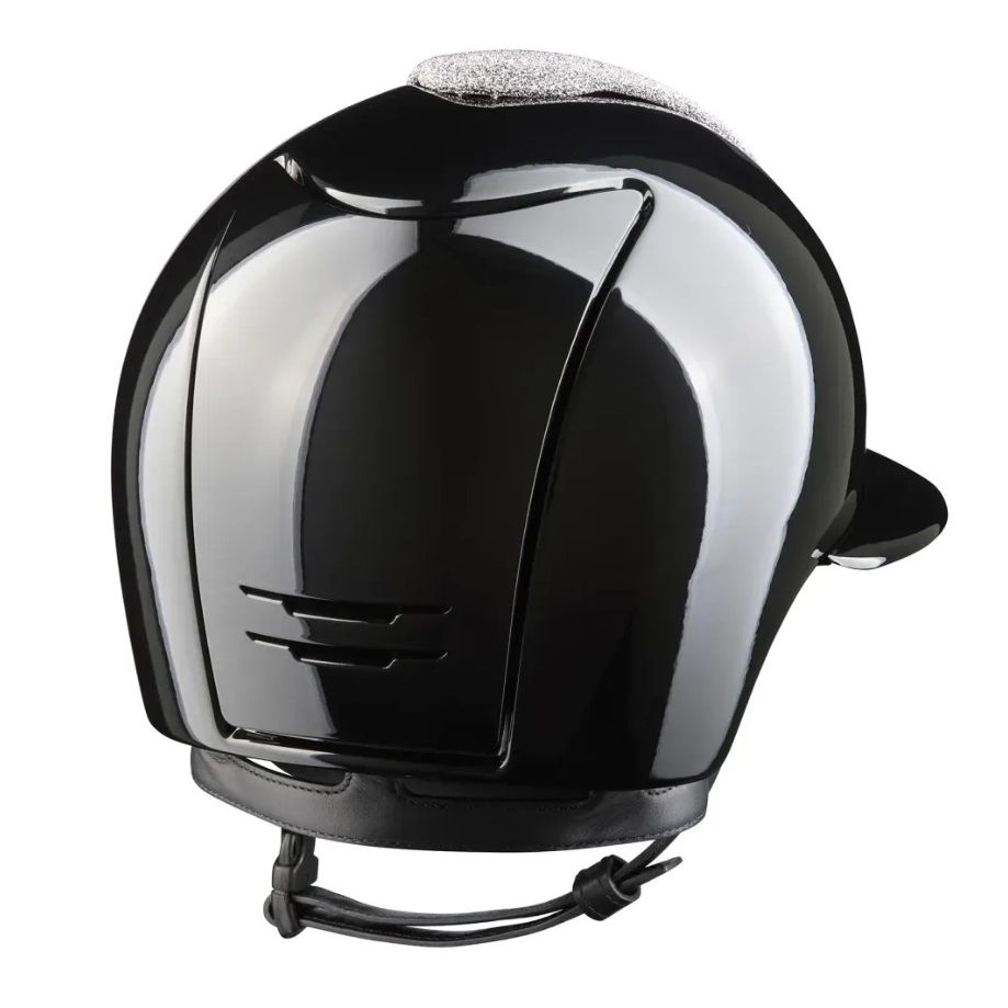 Kep Cromo2 - Vanity- Polish Black Polo with vanity silver front and black crystal logo