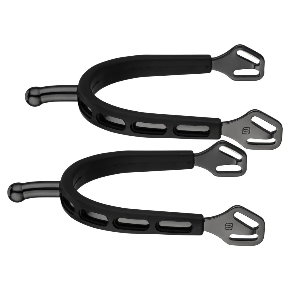 Sprenger 'Black Series' Ultra Fit Extra Grip Spurs - Ball End