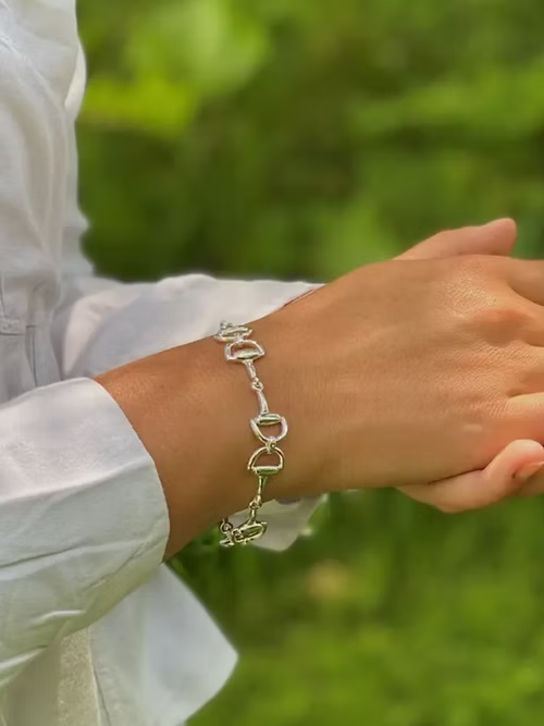 Stirrup & Lead - Sterling Silver Snaffle Bracelet