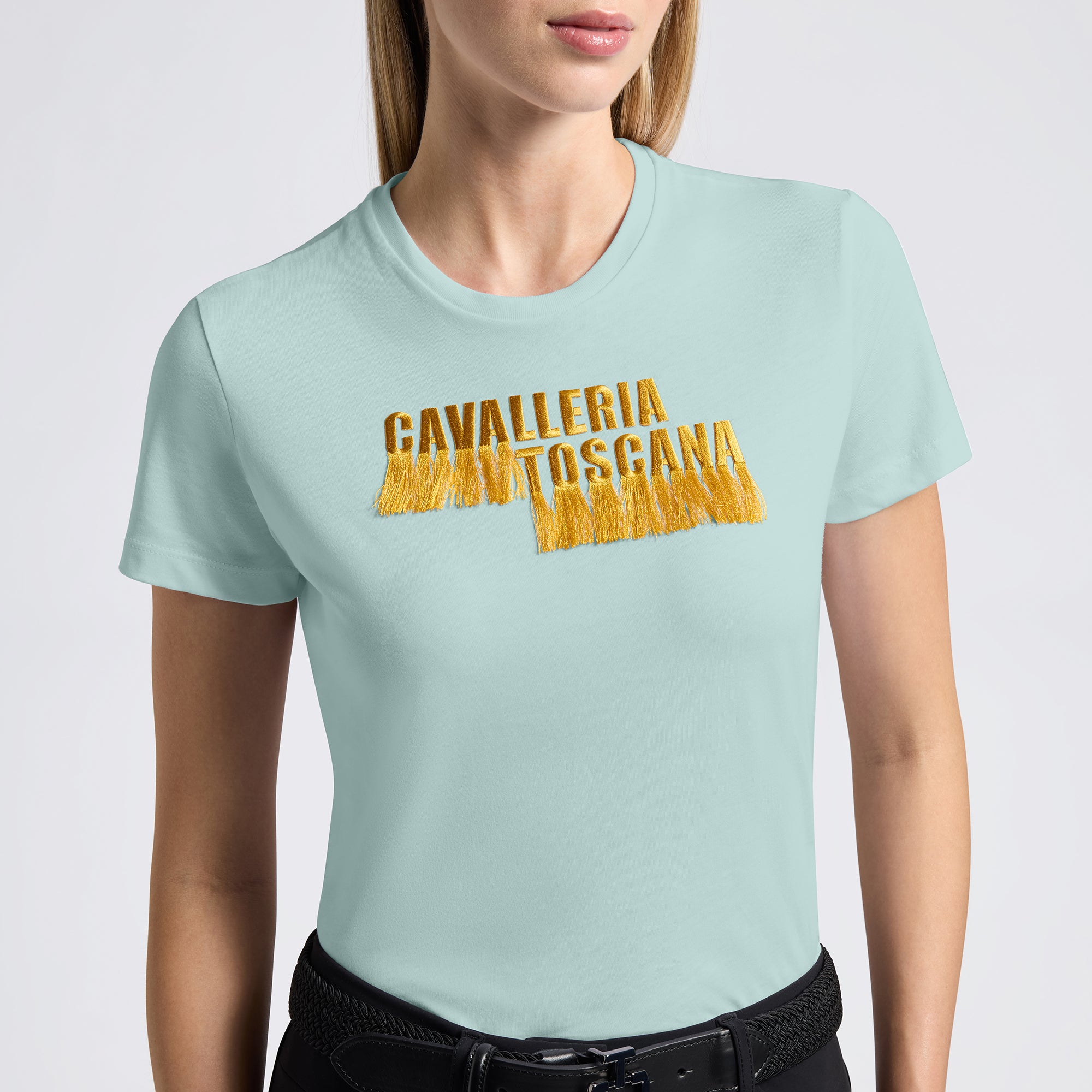 Cavalleria Toscana SS25 Cotton T-shirt w/Embroidery logo- TSD085