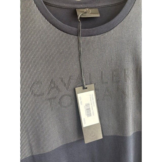 Cavalleria Toscana Mens Stripe Logo Cotton T-shirt- TSU068