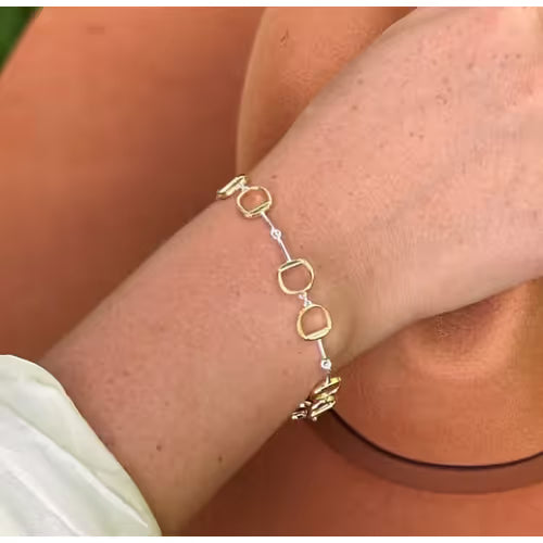 Stirrup & Lead - Two Tone Snaffle Bracelet
