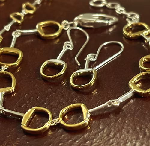 Stirrup & Lead - Two Tone Snaffle Bracelet