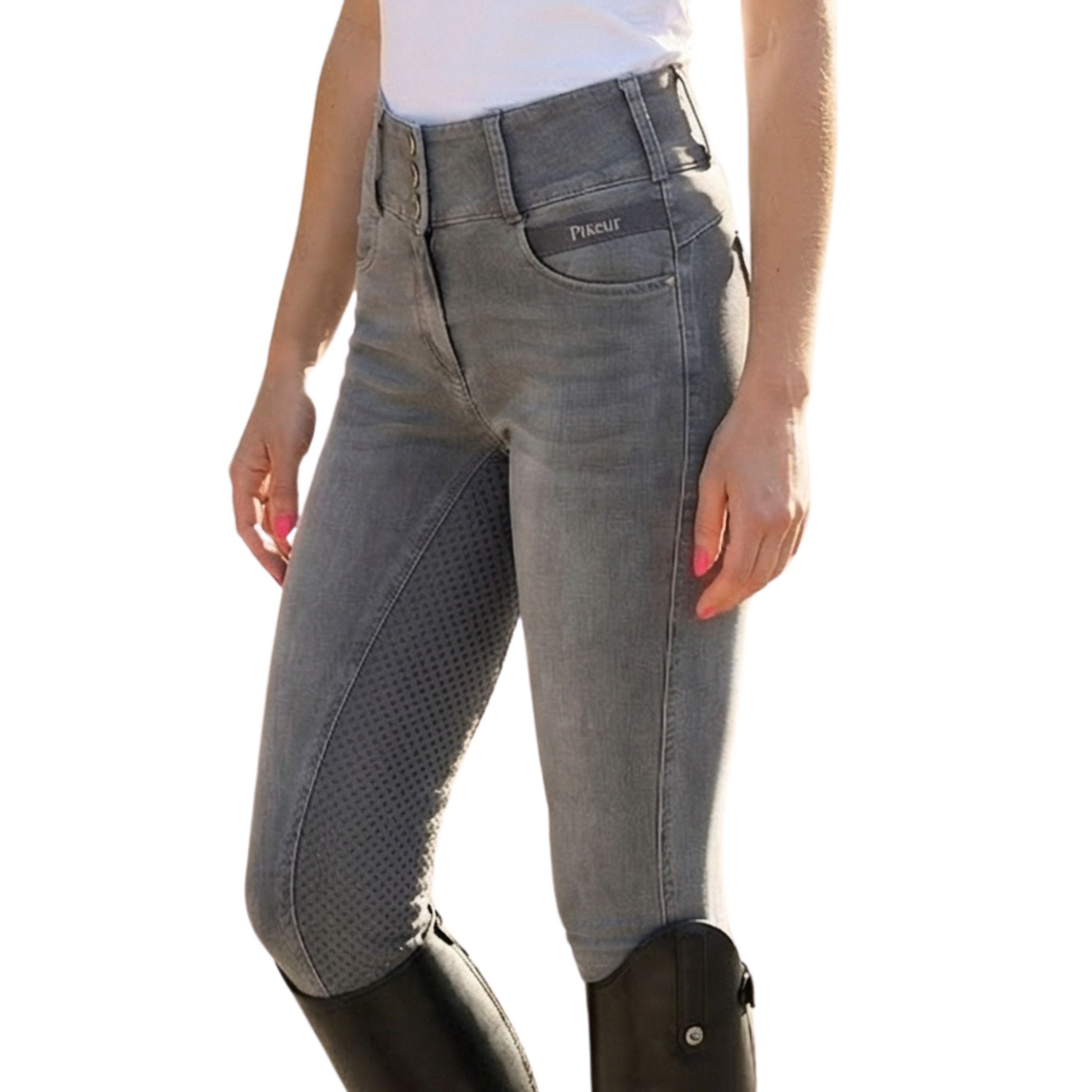 Pikeur Candela Grip Jeans 141716 - Light Grey