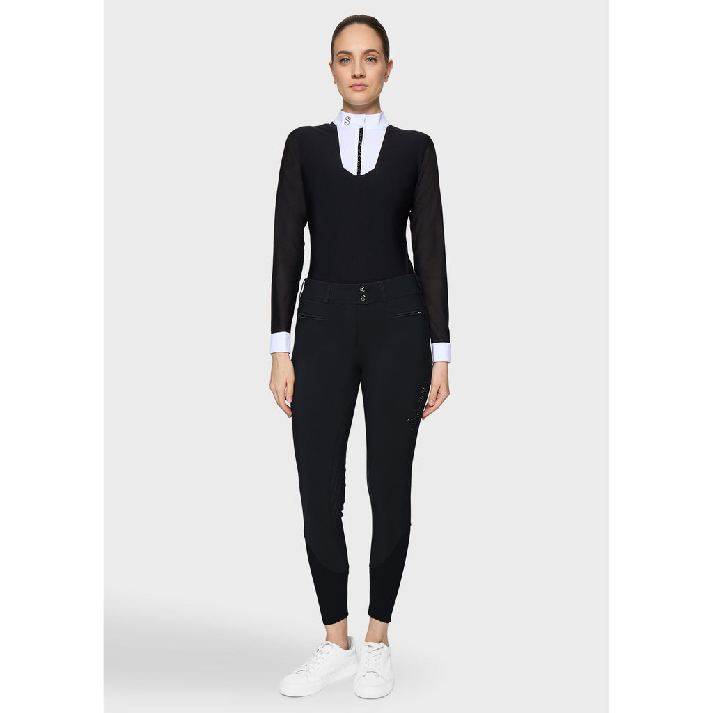 Samshield AW26 Clara Floral Full Grip Breeches - Black