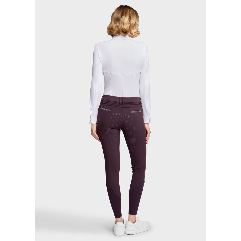 Samshield AW26 Diane Crystal Fabric Full Grip Breeches - Black Cherry