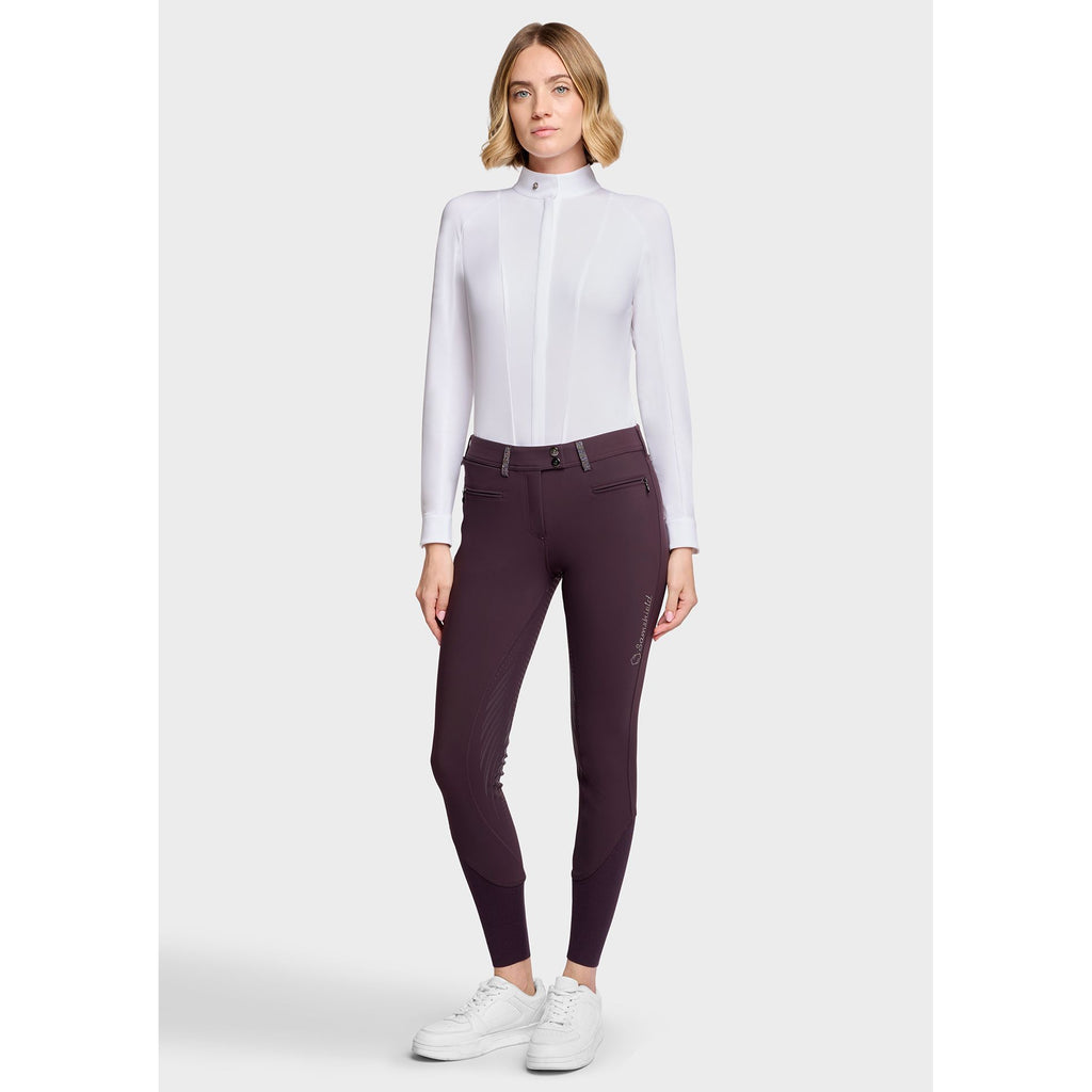 Samshield AW26 Diane Crystal Fabric Full Grip Breeches - Black Cherry