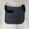 Mattes Saddle Pad with Front and Rear Trim - Black with black trim FULL
