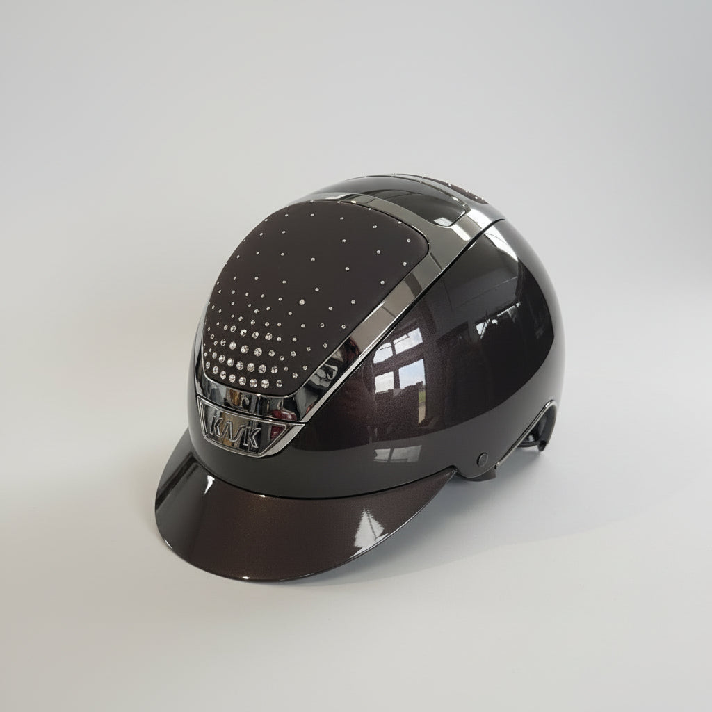 Kask Dogma Pure Shine Espresso Brown/Greige Swarovski Passage S - in stock and ready to ship! KA11