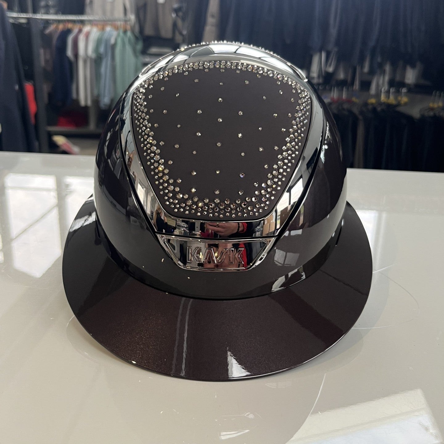 Kask Star Lady Pure Shine Espresso Brown In-out Crystal S - in stock and ready to ship! KA13