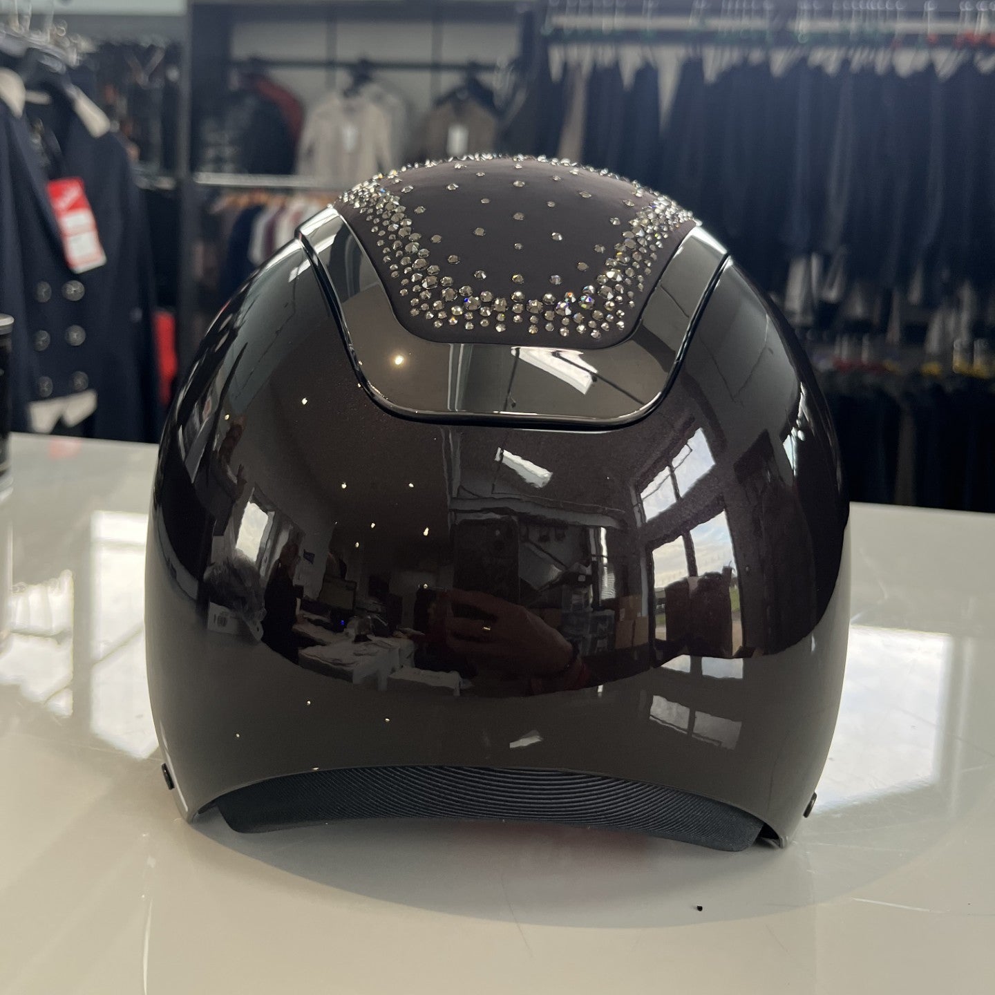 Kask Star Lady Pure Shine Espresso Brown In-out Crystal S - in stock and ready to ship! KA13