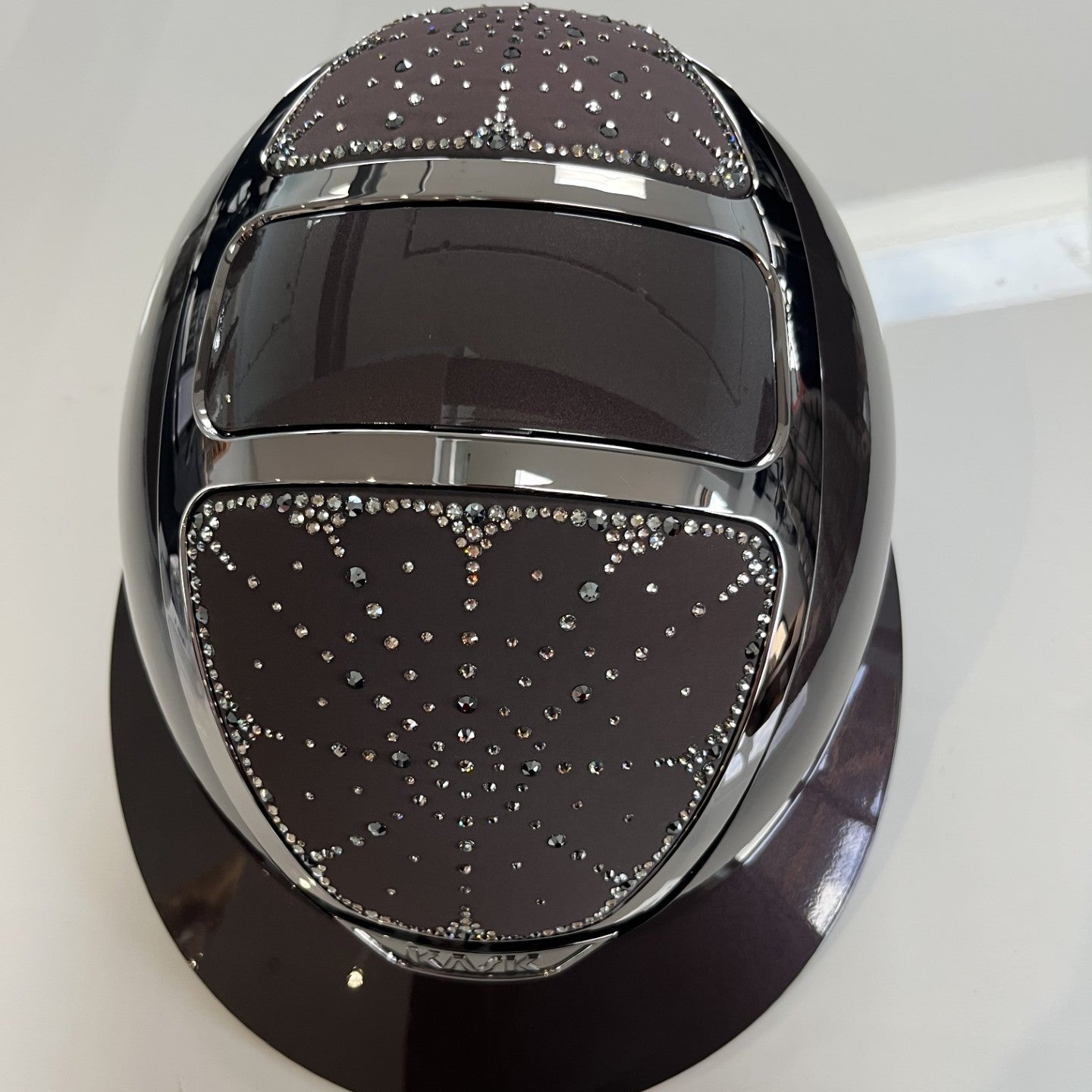 Kask Star Lady Pure Shine Espresso Brown/Greige Swarovski Riviera M - in stock and ready to ship! KA15