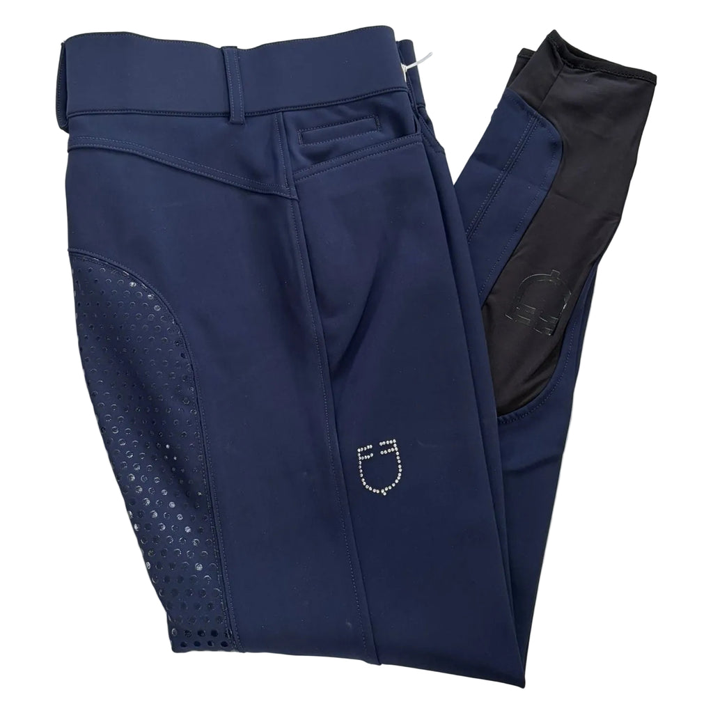 Equestro SS26 High Waist Full Grip Breeches - Navy