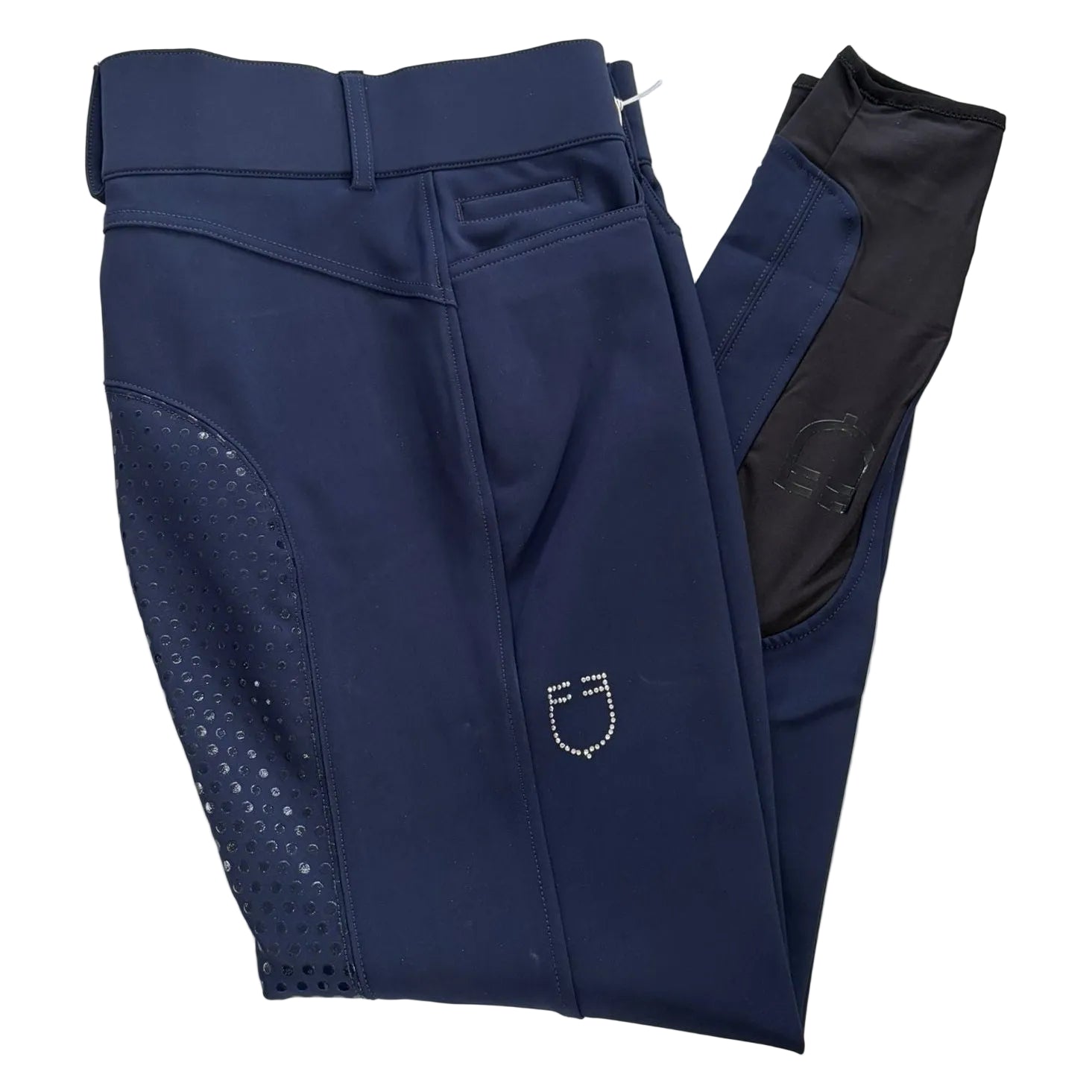 Equestro SS26 High Waist Full Grip Breeches - Navy