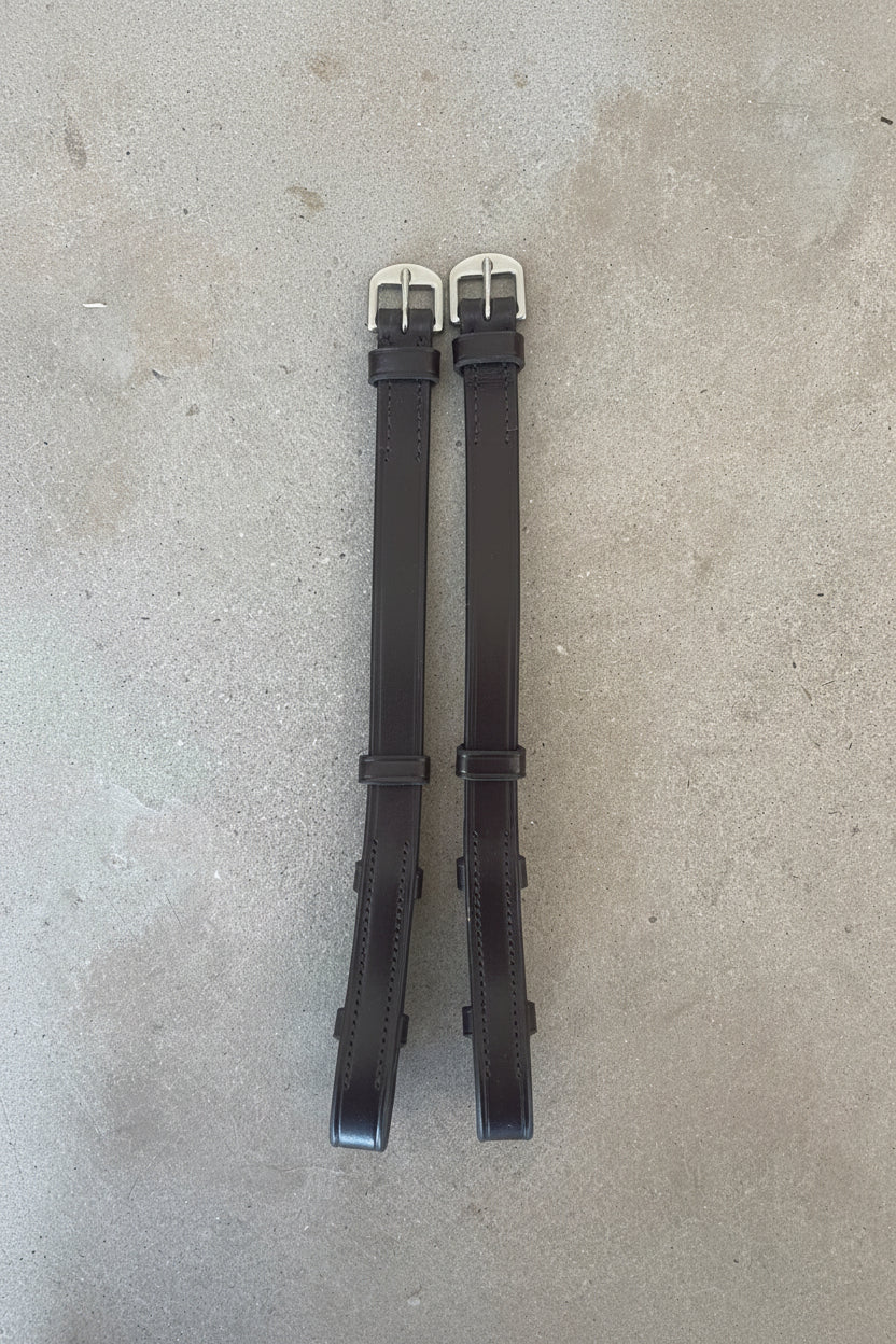 Passier 10" Cheek Pieces - Brown/Flat Leather
