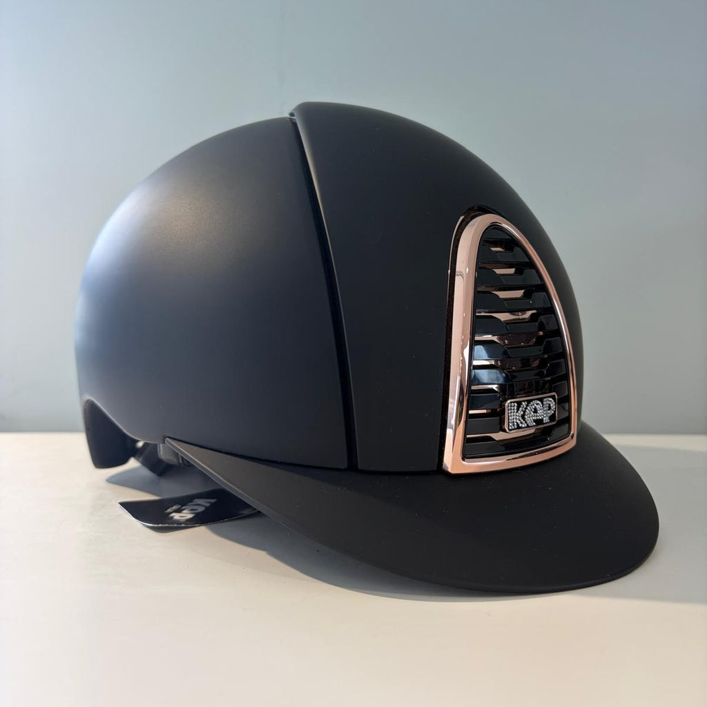 Kep Cromo2 Black Matte/Rosegold Frame & Crystal Logo Medium KE19