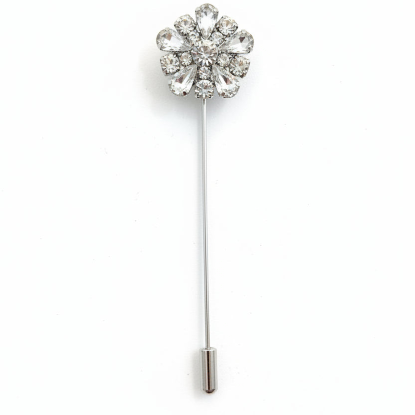 Kingsland Crystal Flower Stock Pin