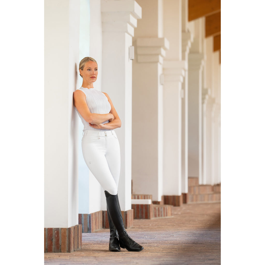 Pikeur SS26 Sleeveless Top 'Selection' 1245 - White 010