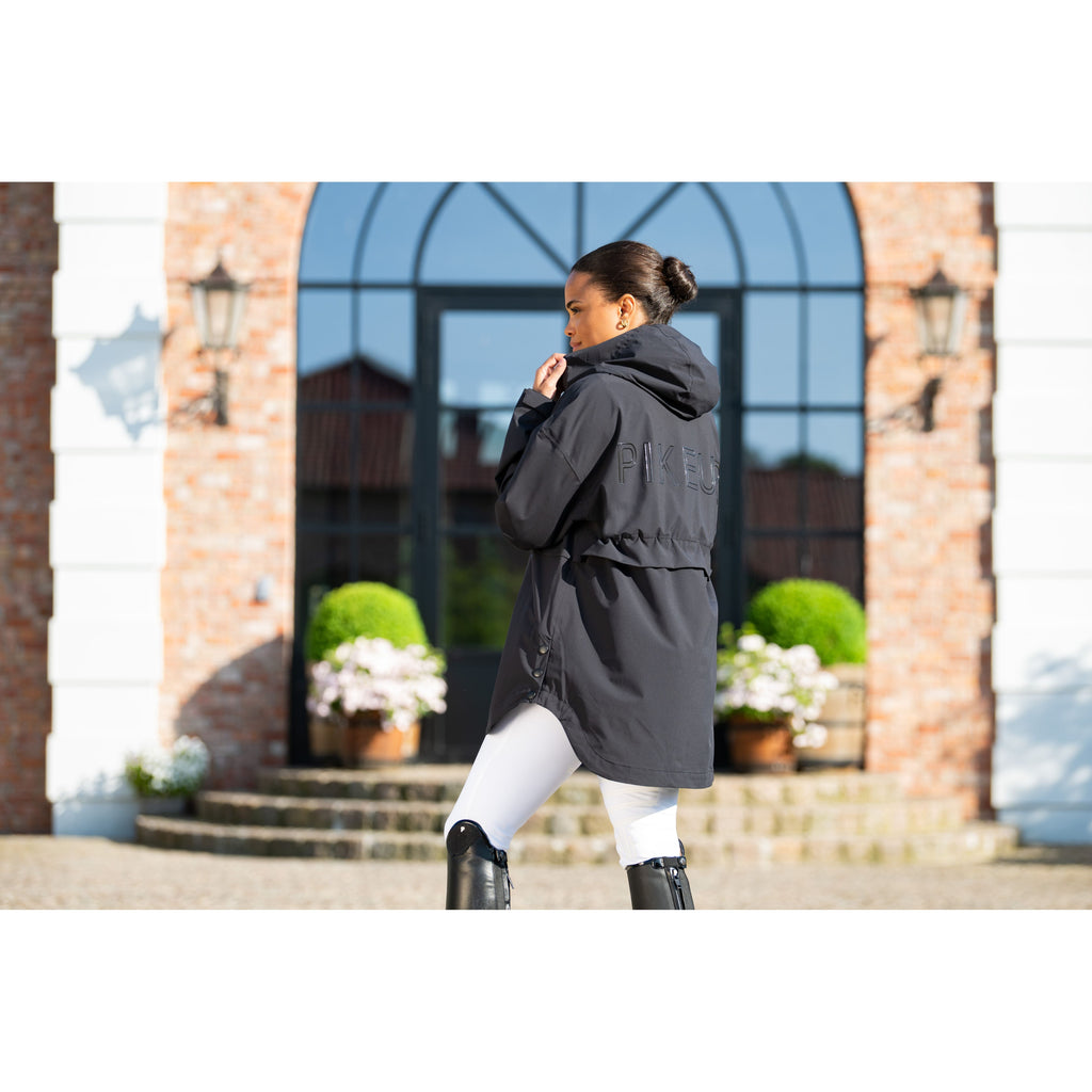 Pikeur SS26 Rain Zip Poncho Athleisure - 1844 - Black 290