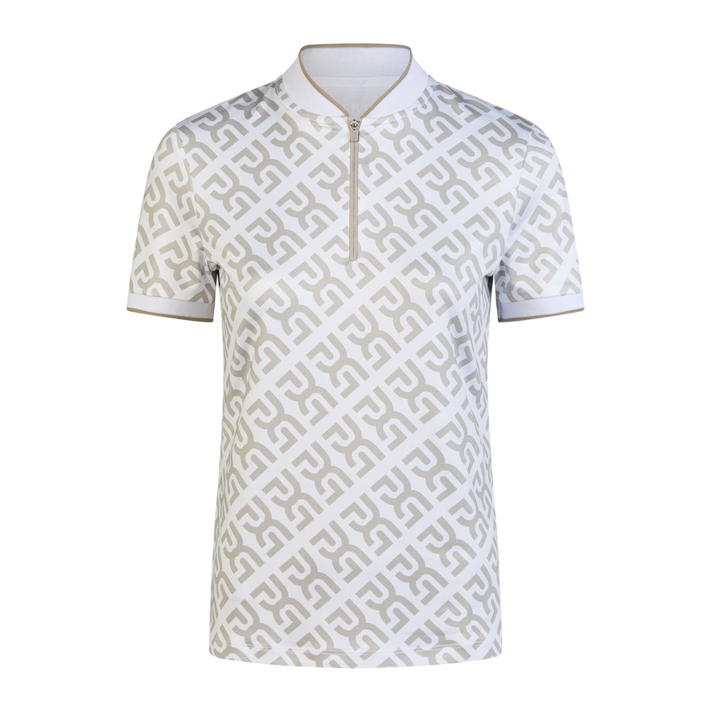Pikeur SS26 Zip Polo Shirt - 1204 - Beige 220