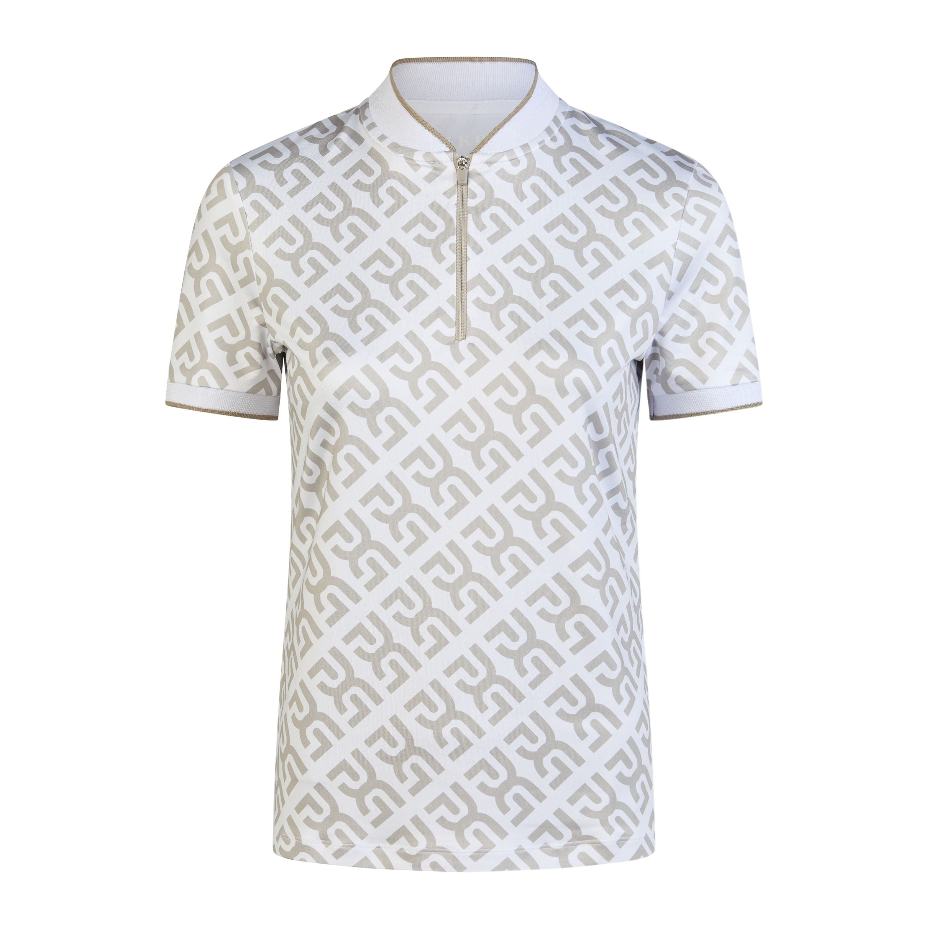 Pikeur SS26 Zip Polo Shirt - 1204 - Beige 220
