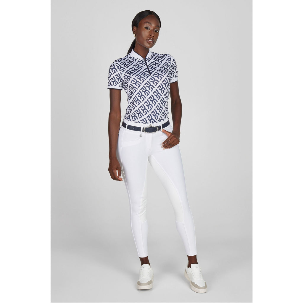 Pikeur SS26 Zip Polo Shirt - 1204 - Night Blue 390