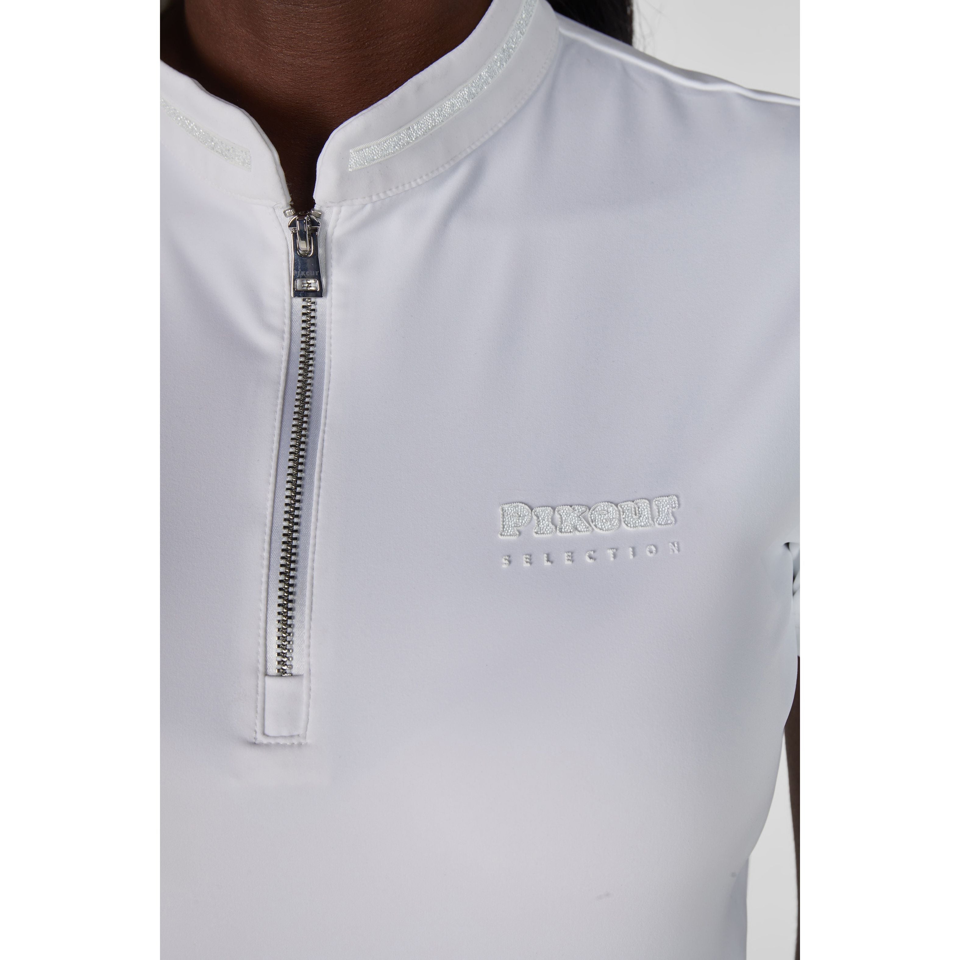 Pikeur SS26 Function Zip Shirt 'Selection' 1216 - White 010