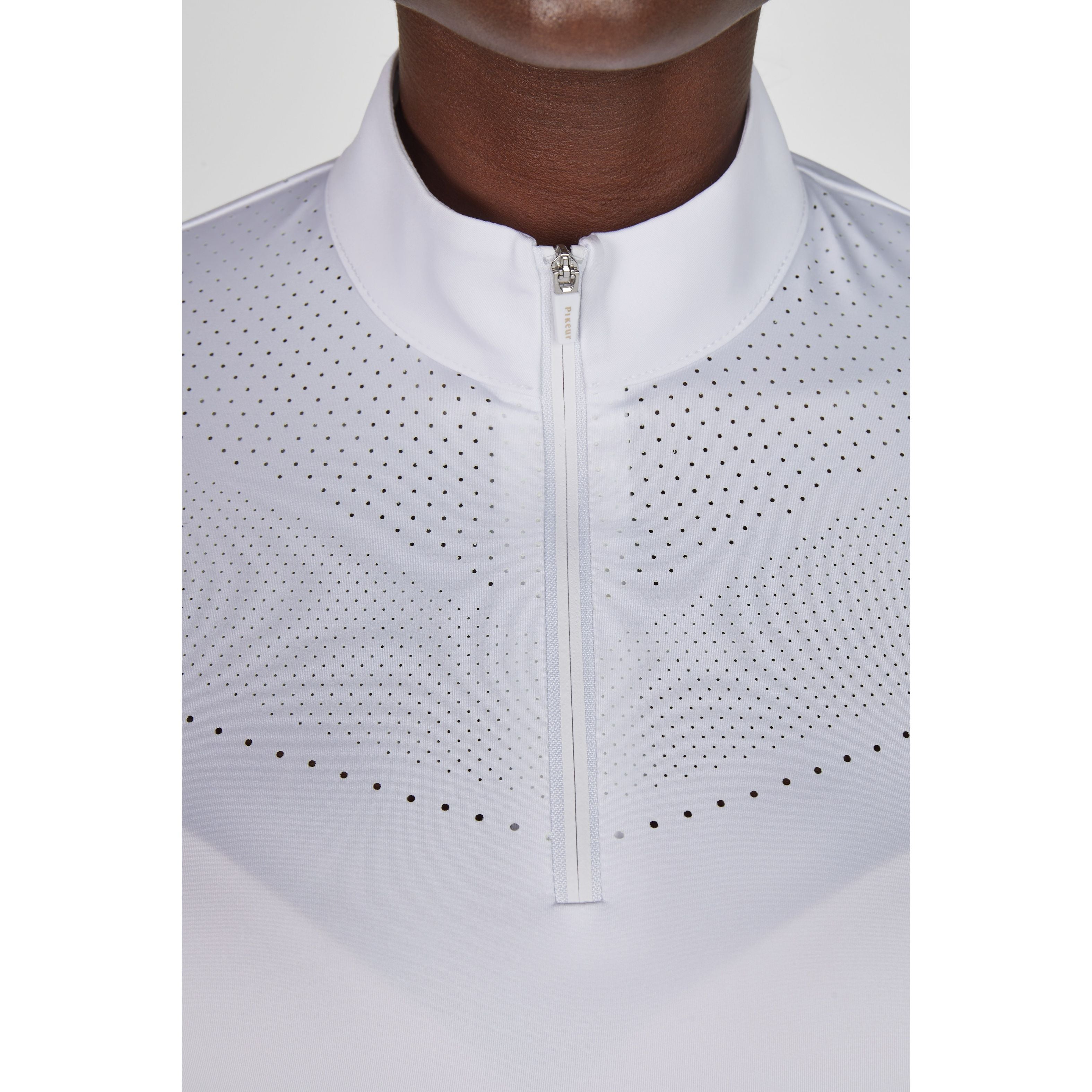 Pikeur SS26 Lasercut Competition Shirt 'Sports' 1232 - White 010