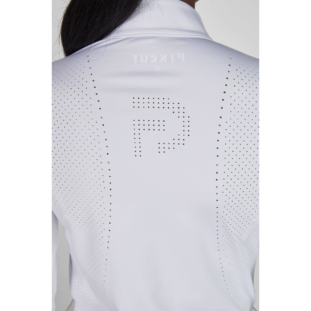 Pikeur SS26 Lasercut Competition Shirt 'Sports' 1232 - White 010