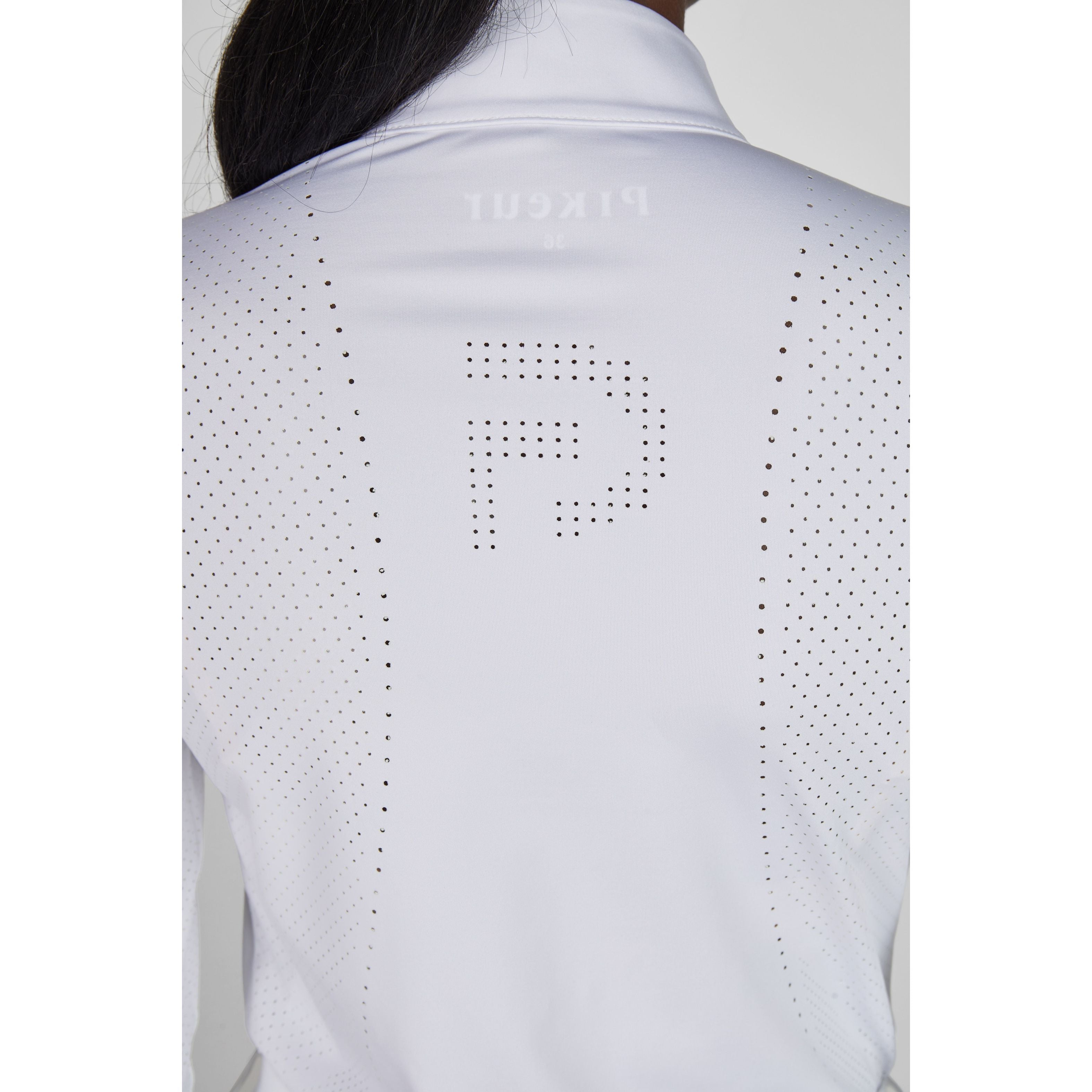 Pikeur SS26 Lasercut Competition Shirt 'Sports' 1232 - White 010
