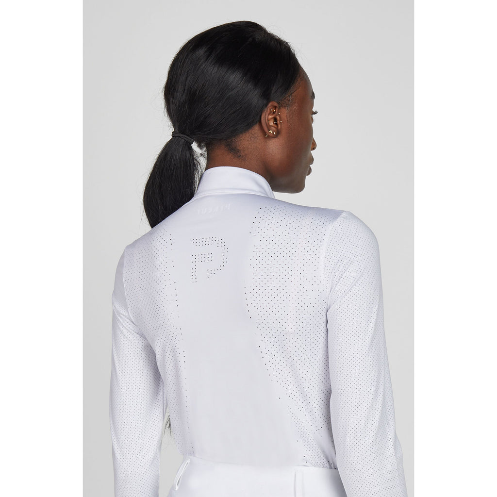 Pikeur SS26 Lasercut Competition Shirt 'Sports' 1232 - White 010