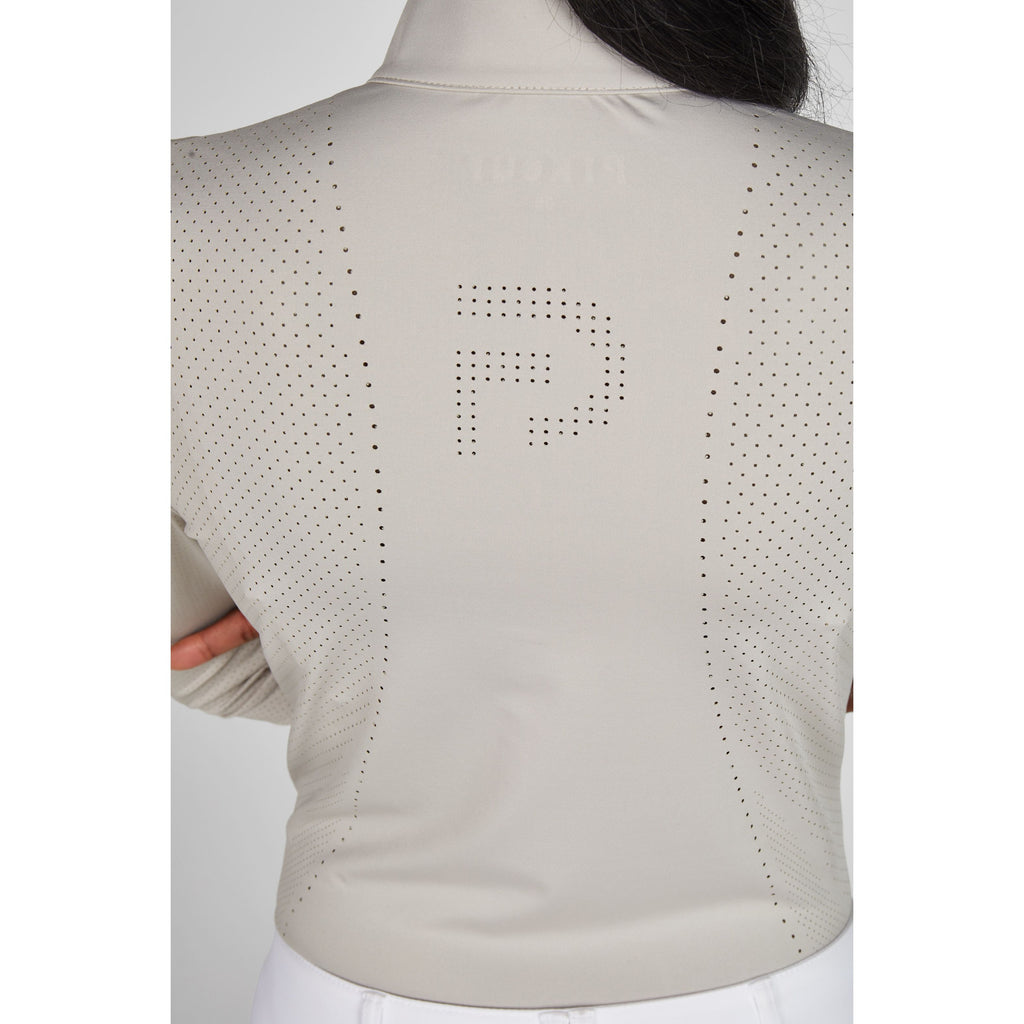 Pikeur SS26 Lasercut Shirt - Sports- 1232 - Pearl Grey 220