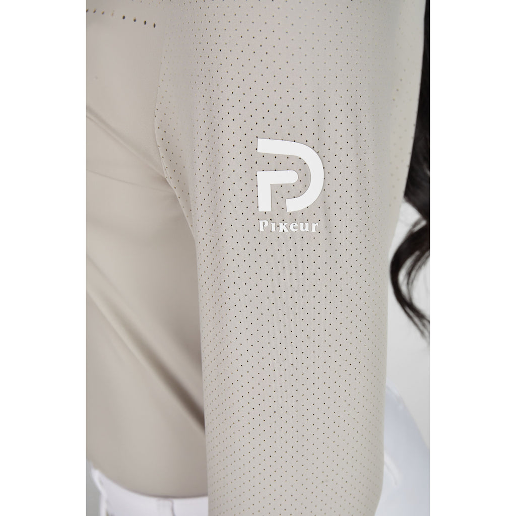 Pikeur SS26 Lasercut Shirt - Sports- 1232 - Pearl Grey 220