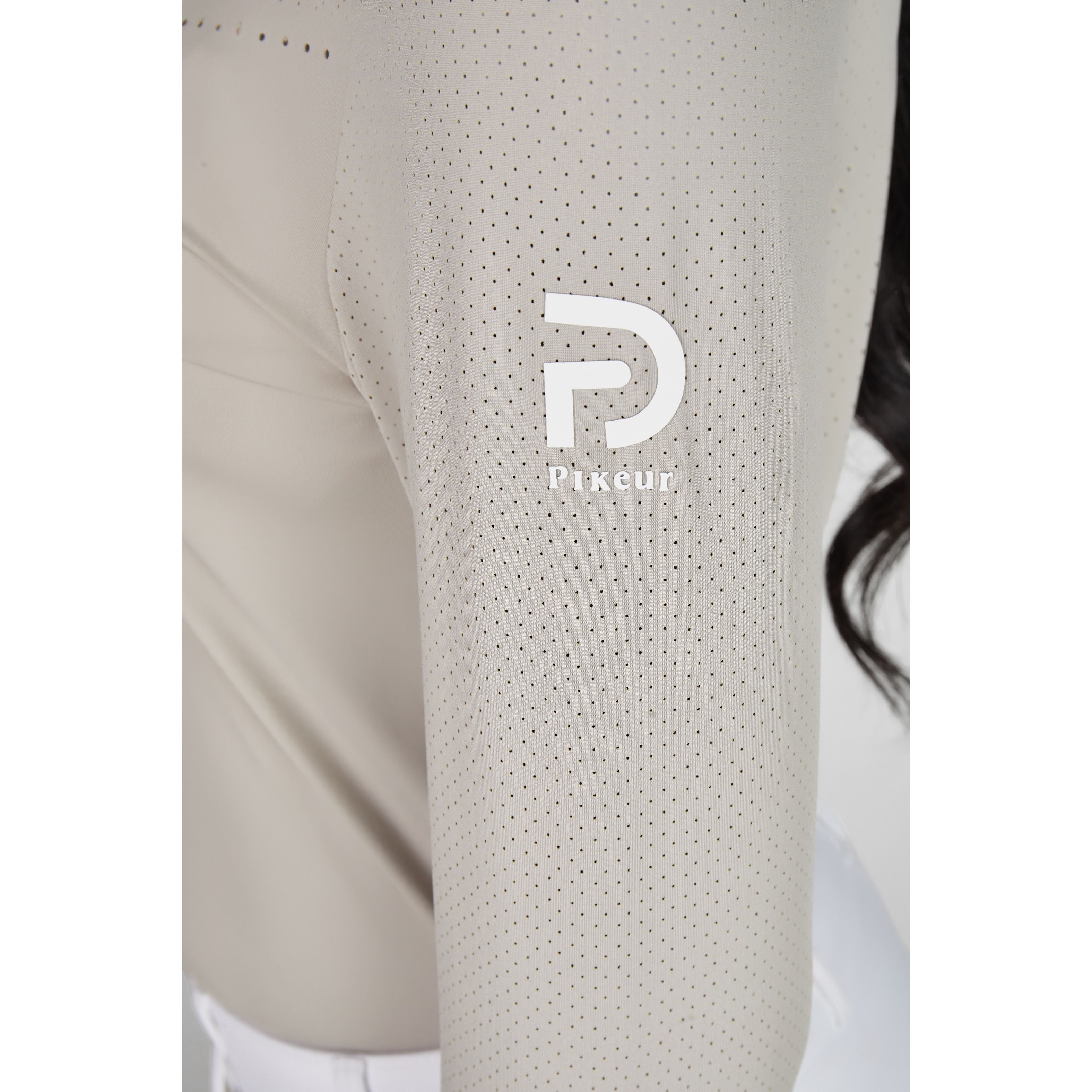 Pikeur SS26 Lasercut Shirt - Sports- 1232 - Pearl Grey 220