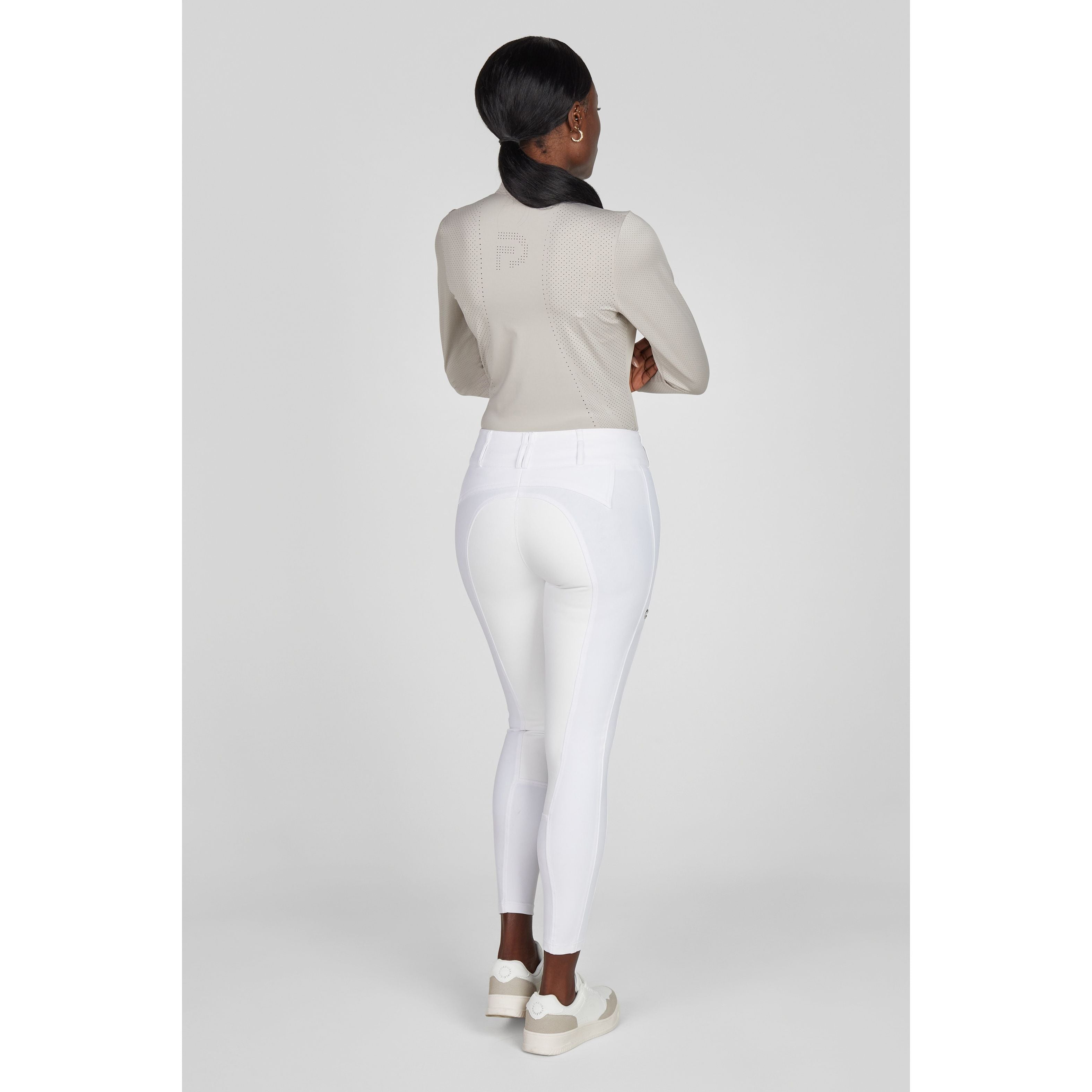 Pikeur SS26 Lasercut Shirt - Sports- 1232 - Pearl Grey 220