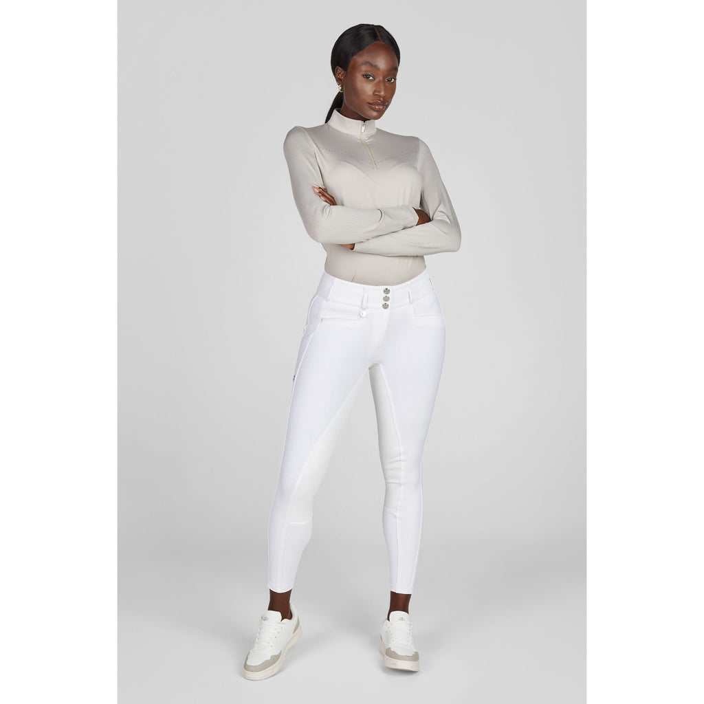 Pikeur SS26 Lasercut Shirt - Sports- 1232 - Pearl Grey 220