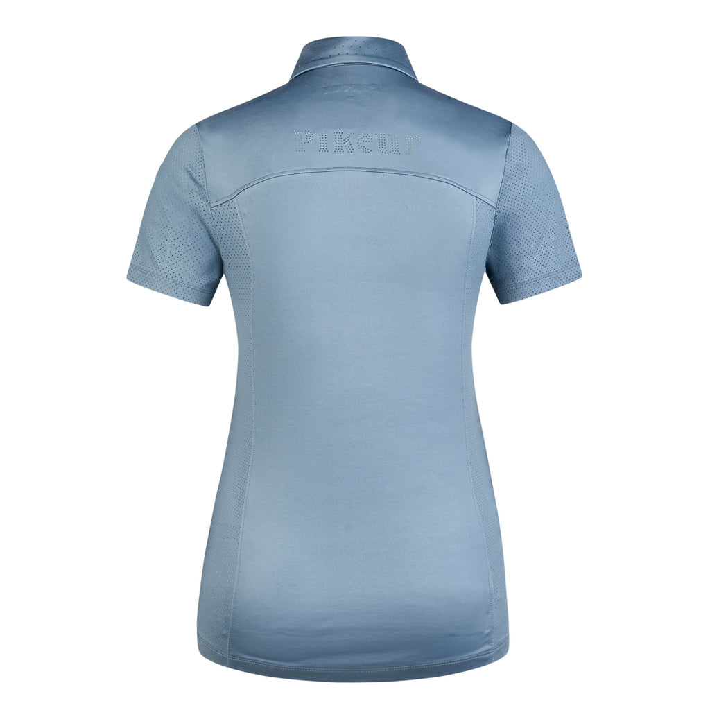Pikeur SS26 Polo Shirt - 1236 - Ash Blue 340