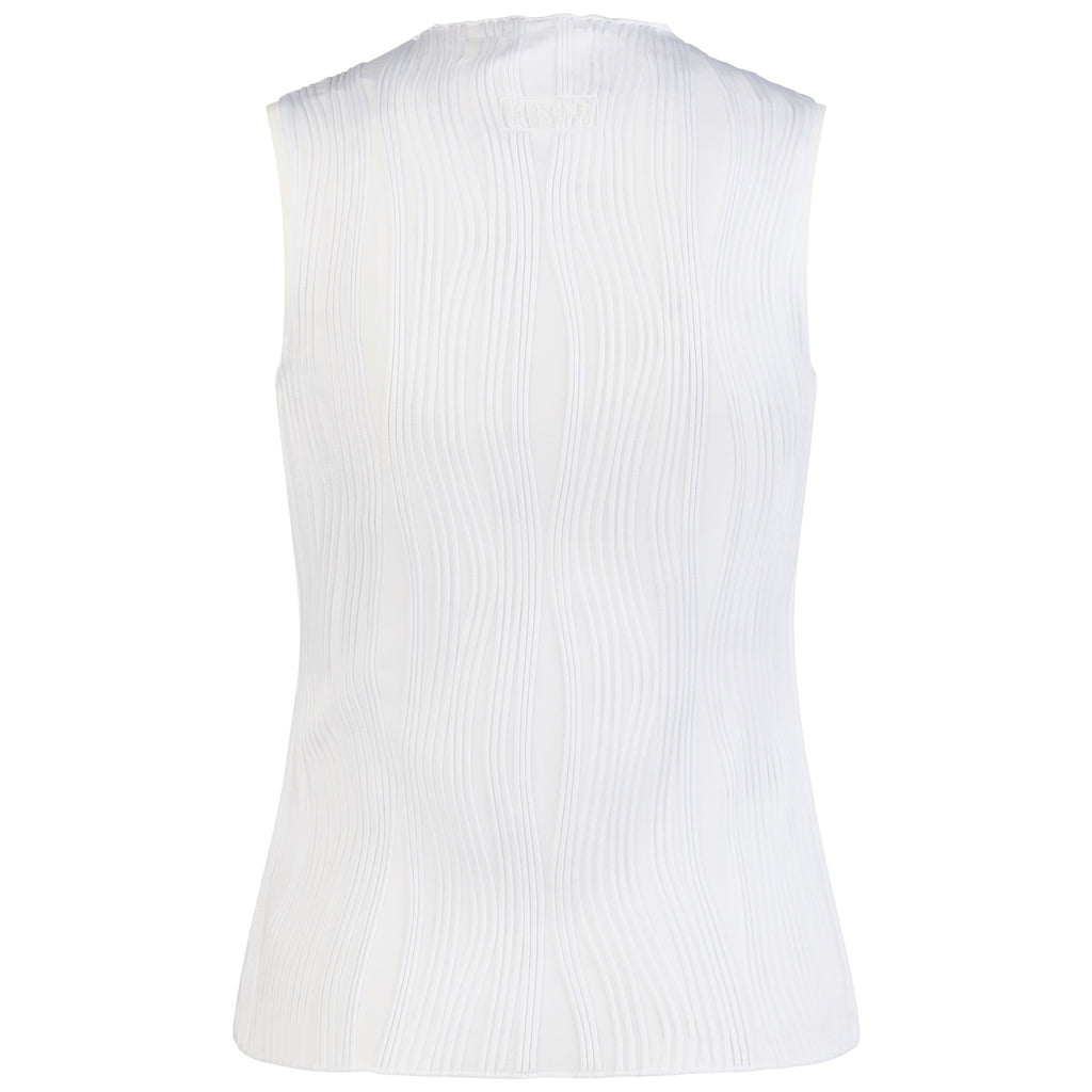 Pikeur SS26 Sleeveless Top 'Selection' 1245 - White 010
