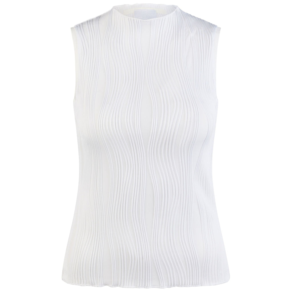 Pikeur SS26 Sleeveless Top 'Selection' 1245 - White 010