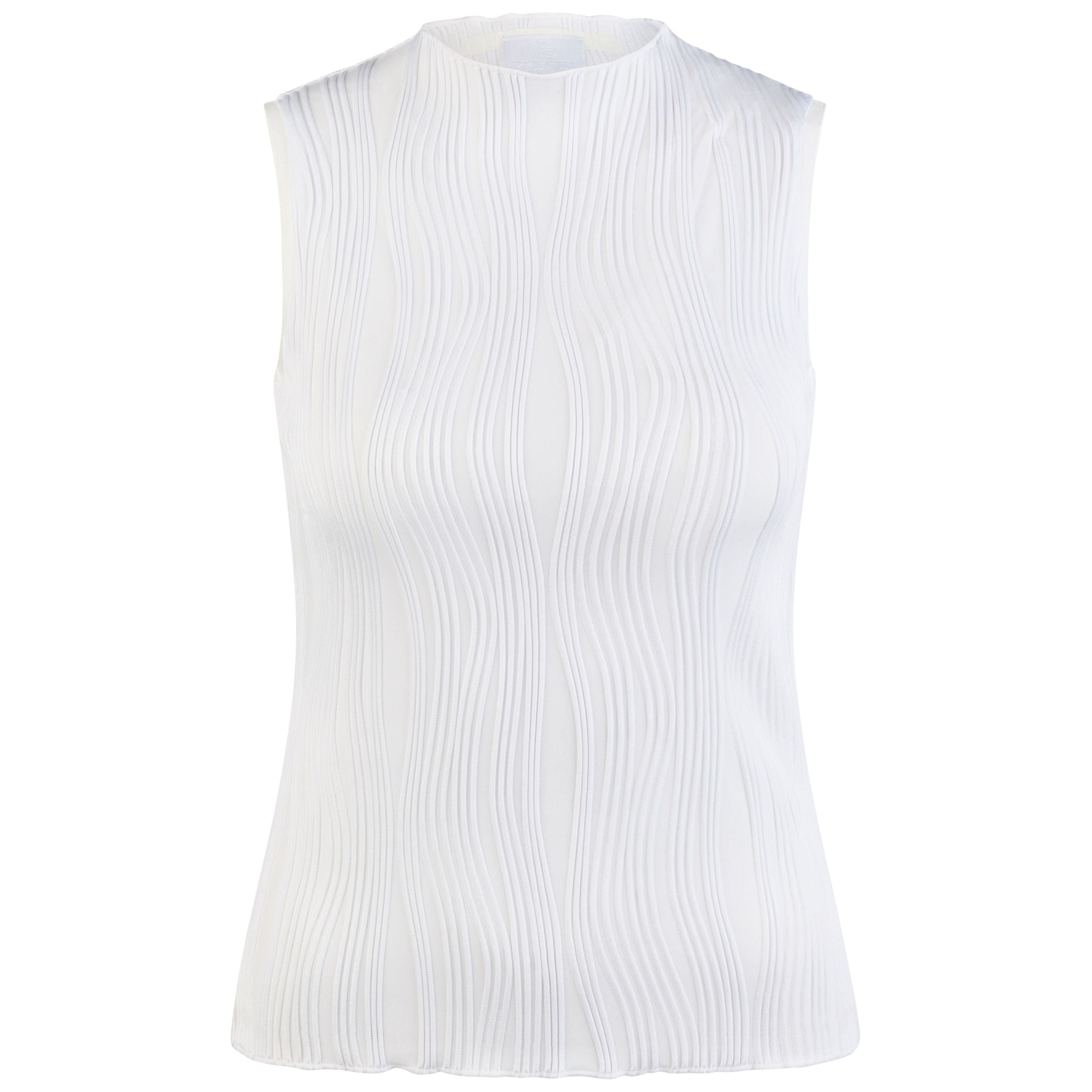 Pikeur SS26 Sleeveless Top 'Selection' 1245 - White 010