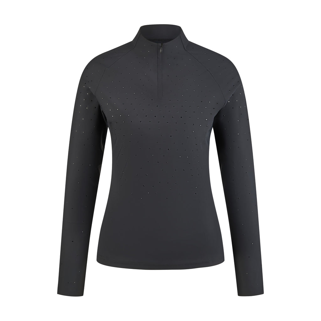 Pikeur SS26 Function Zip Shirt Selection - 1322 - Black 290